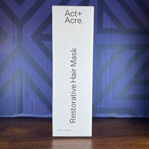 Act+Acre Restorative Deep Conditioning Hair Mask NEW in BOX w TUBE KEY!